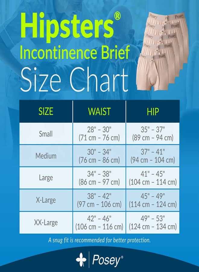 بوسي سراويل داخلية TIDI Posey Hipsters لسلس البول، للجنسين، مقاس متوسط - الكمية: 1 - قابلة للغسل، مريحة، وسادات حماية الورك منخفضة الارتفاع - واقيات الورك لرعاية المسنين وكبار السن والرعاية المنزلية (6017M) - Image 3